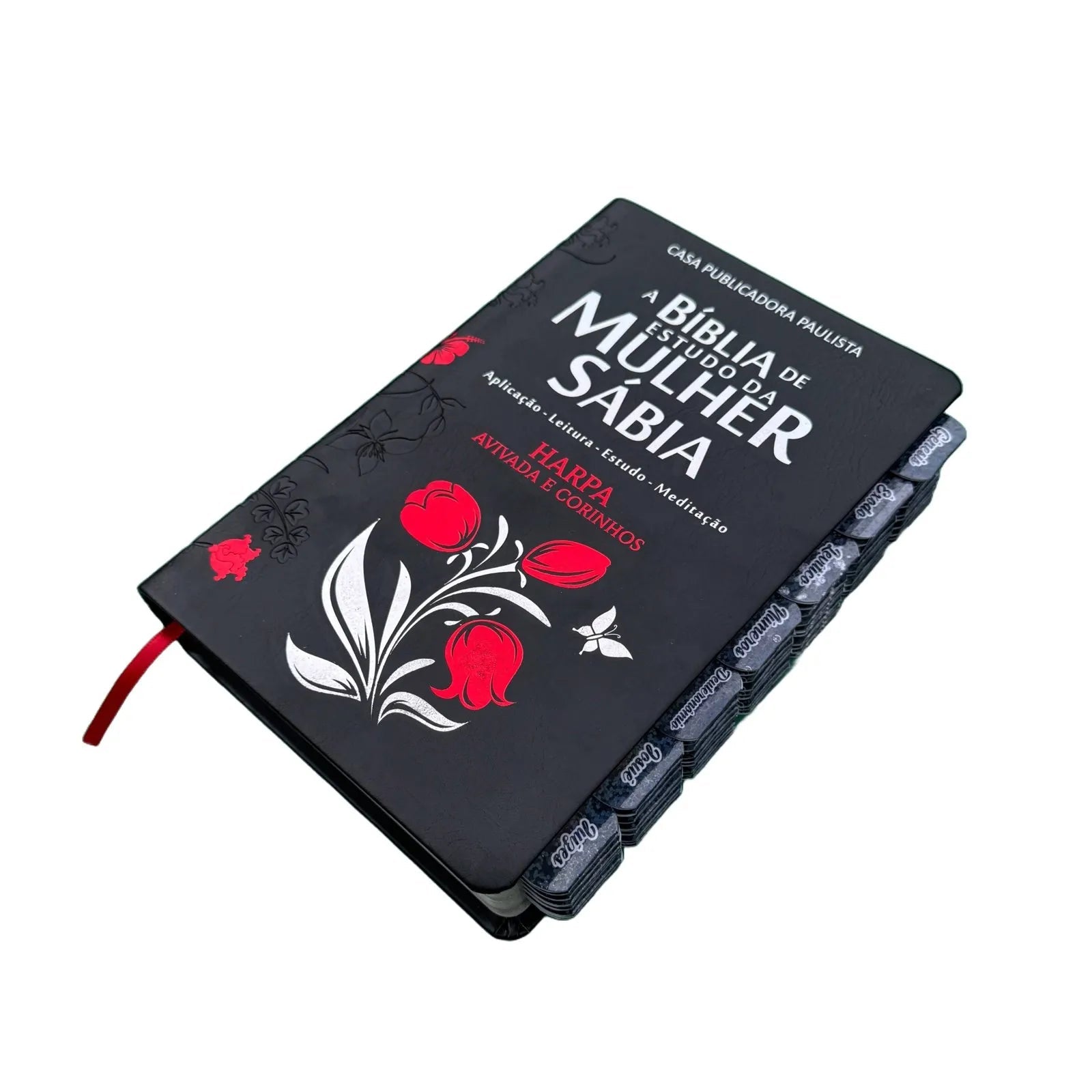 Bíblia Glitter Rosa 100% Mulher Sábia de Estudos Escolhida por Deus Full Color e Indice