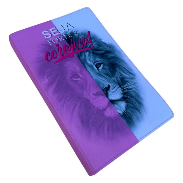 Kit Casal Cristão Fortes e Corajosos Azul e rosa